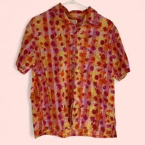 Bobbie-brooks Women's Orange and Pink Shirt
